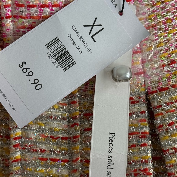 Chic Multicolor Tweed Two Piece Skirt Set (Skort) - Picture 9 of 16